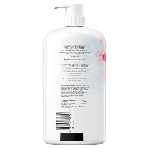 Olay Fresh Outlast Rose Water and Sweet Nectar Body Wash, 30 fl oz - Picture 3 of 3